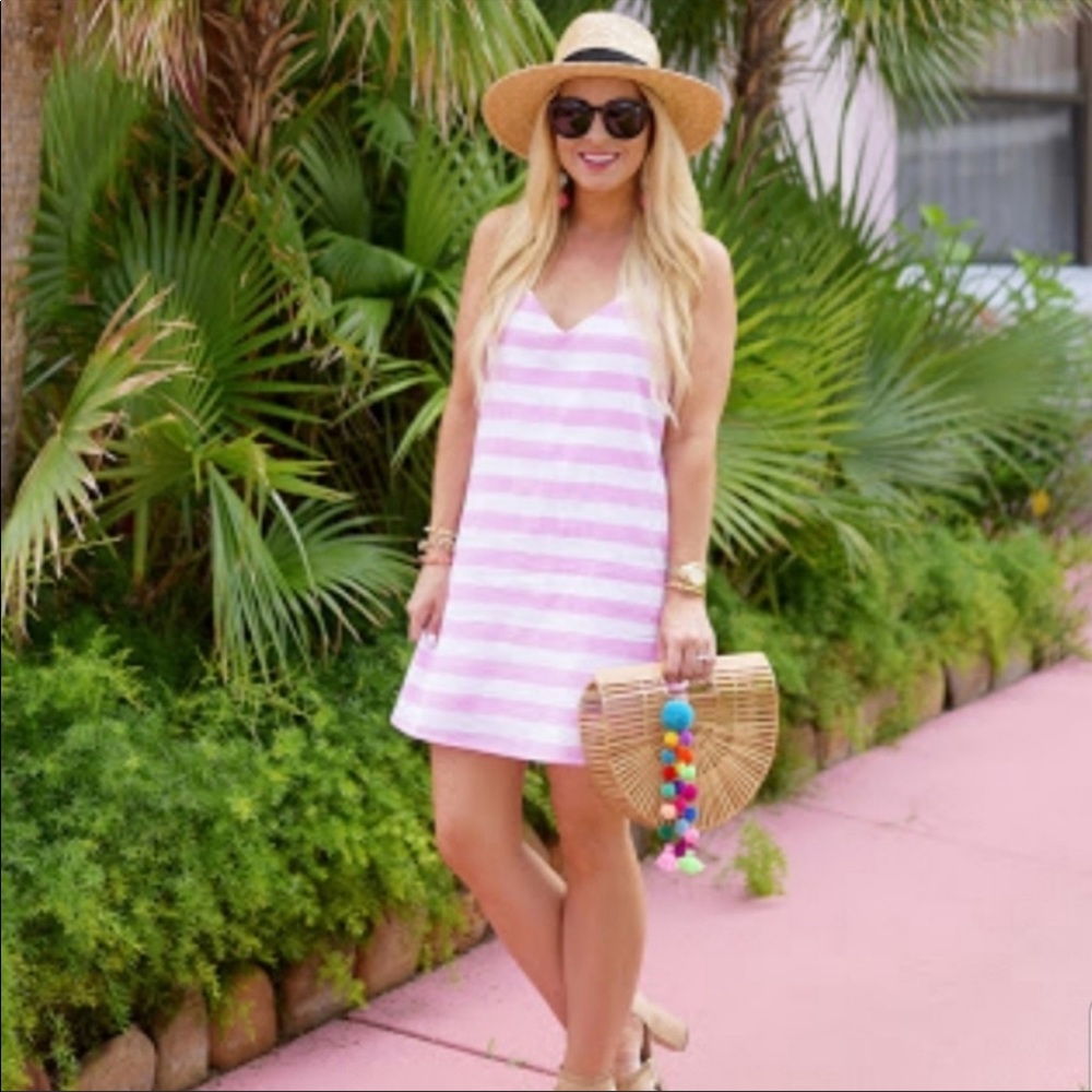 NWT Red Dress Boutique My Happy Place Pink Striped Dress